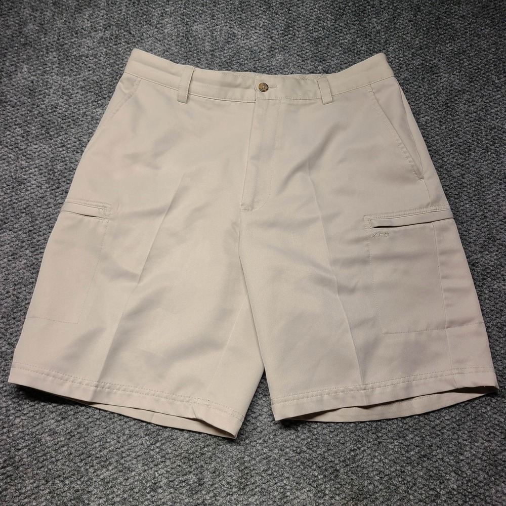 IZOD Golf Shorts Men's Xtreme Function Pockets Beige Khaki Performance Sz 33